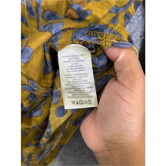 Free People Blouse Women XL Green On The Block Cropped Bell Sleeve - Picture 4 of 9